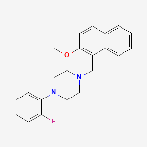 molecular formula C22H23FN2O B6053491 1-(2-fluorophenyl)-4-[(2-methoxy-1-naphthyl)methyl]piperazine 