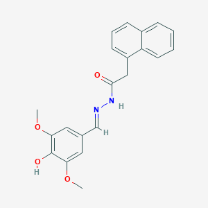 molecular formula C21H20N2O4 B6053522 N'-(4-hydroxy-3,5-dimethoxybenzylidene)-2-(1-naphthyl)acetohydrazide 