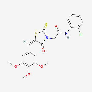 N-(2-chlorophenyl)-2-[4-oxo-2-thioxo-5-(3,4,5-trimethoxybenzylidene)-1,3-thiazolidin-3-yl]acetamide