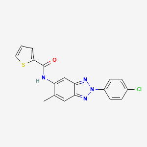 molecular formula C18H13ClN4OS B6053547 N-[2-(4-chlorophenyl)-6-methyl-2H-1,2,3-benzotriazol-5-yl]-2-thiophenecarboxamide 