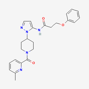 N-(1-{1-[(6-methyl-2-pyridinyl)carbonyl]-4-piperidinyl}-1H-pyrazol-5-yl)-3-phenoxypropanamide