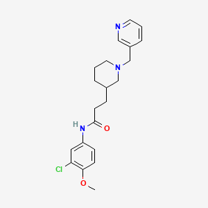 molecular formula C21H26ClN3O2 B6053561 N-(3-chloro-4-methoxyphenyl)-3-[1-(3-pyridinylmethyl)-3-piperidinyl]propanamide 