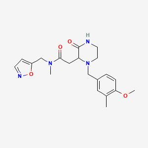 N-(5-isoxazolylmethyl)-2-[1-(4-methoxy-3-methylbenzyl)-3-oxo-2-piperazinyl]-N-methylacetamide