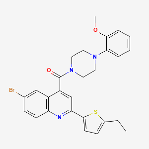 6-bromo-2-(5-ethyl-2-thienyl)-4-{[4-(2-methoxyphenyl)-1-piperazinyl]carbonyl}quinoline