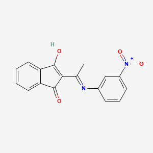 2-{1-[(3-nitrophenyl)amino]ethylidene}-1H-indene-1,3(2H)-dione