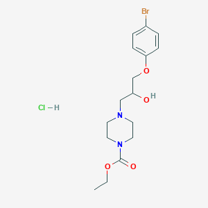 molecular formula C16H24BrClN2O4 B6053609 ethyl 4-[3-(4-bromophenoxy)-2-hydroxypropyl]-1-piperazinecarboxylate hydrochloride 