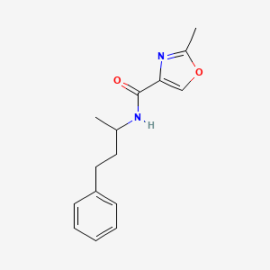 2-methyl-N-(1-methyl-3-phenylpropyl)-1,3-oxazole-4-carboxamide