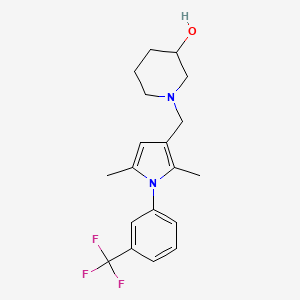 1-({2,5-dimethyl-1-[3-(trifluoromethyl)phenyl]-1H-pyrrol-3-yl}methyl)-3-piperidinol