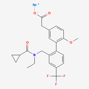 molecular formula C23H23F3NNaO4 B605366 Unii-5V9hjq1Y75 CAS No. 1224977-85-8