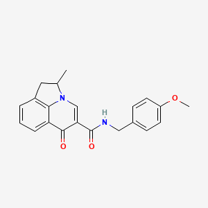 molecular formula C21H20N2O3 B6053664 N-(4-methoxybenzyl)-2-methyl-6-oxo-1,2-dihydro-6H-pyrrolo[3,2,1-ij]quinoline-5-carboxamide 