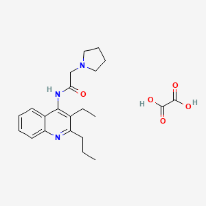 N-(3-ethyl-2-propyl-4-quinolinyl)-2-(1-pyrrolidinyl)acetamide oxalate