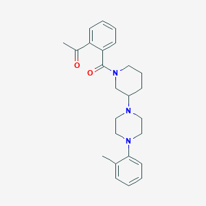 1-[2-({3-[4-(2-methylphenyl)-1-piperazinyl]-1-piperidinyl}carbonyl)phenyl]ethanone