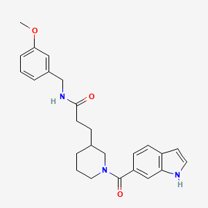 3-[1-(1H-indol-6-ylcarbonyl)-3-piperidinyl]-N-(3-methoxybenzyl)propanamide