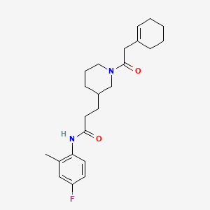 3-[1-(1-cyclohexen-1-ylacetyl)-3-piperidinyl]-N-(4-fluoro-2-methylphenyl)propanamide