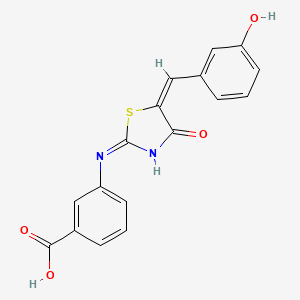 3-{[5-(3-hydroxybenzylidene)-4-oxo-4,5-dihydro-1,3-thiazol-2-yl]amino}benzoic acid