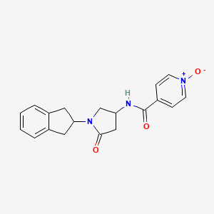 molecular formula C19H19N3O3 B6053784 N-[1-(2,3-dihydro-1H-inden-2-yl)-5-oxo-3-pyrrolidinyl]isonicotinamide 1-oxide 