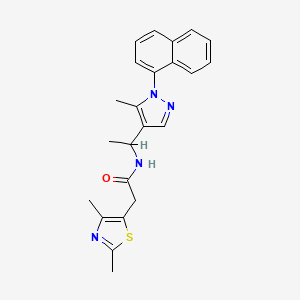 2-(2,4-dimethyl-1,3-thiazol-5-yl)-N-{1-[5-methyl-1-(1-naphthyl)-1H-pyrazol-4-yl]ethyl}acetamide