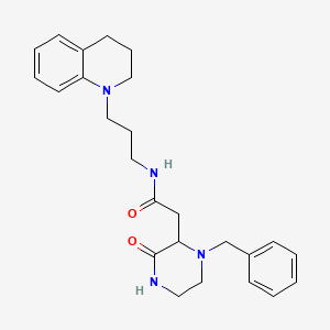 2-(1-benzyl-3-oxo-2-piperazinyl)-N-[3-(3,4-dihydro-1(2H)-quinolinyl)propyl]acetamide