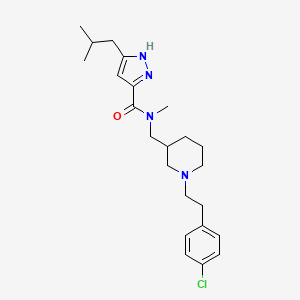 N-({1-[2-(4-chlorophenyl)ethyl]-3-piperidinyl}methyl)-3-isobutyl-N-methyl-1H-pyrazole-5-carboxamide