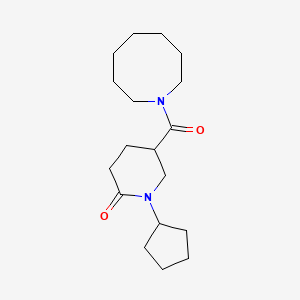 molecular formula C18H30N2O2 B6053830 5-(1-azocanylcarbonyl)-1-cyclopentyl-2-piperidinone 