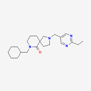 molecular formula C22H34N4O B6053842 7-(cyclohexylmethyl)-2-[(2-ethyl-5-pyrimidinyl)methyl]-2,7-diazaspiro[4.5]decan-6-one 