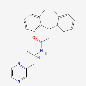 molecular formula C24H25N3O B6053863 2-(10,11-dihydro-5H-dibenzo[a,d][7]annulen-5-yl)-N-[1-methyl-2-(2-pyrazinyl)ethyl]acetamide 