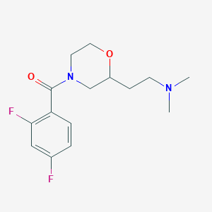 molecular formula C15H20F2N2O2 B6053881 2-[4-(2,4-difluorobenzoyl)-2-morpholinyl]-N,N-dimethylethanamine 