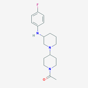 molecular formula C18H26FN3O B6053888 1'-acetyl-N-(4-fluorophenyl)-1,4'-bipiperidin-3-amine 