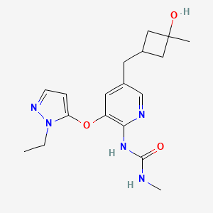 B605389 1-[3-(2-Ethylpyrazol-3-yl)oxy-5-[(3-hydroxy-3-methylcyclobutyl)methyl]pyridin-2-yl]-3-methylurea CAS No. 1442677-18-0