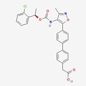 B605391 (R)-2-(4'-(4-(((1-(2-Chlorophenyl)ethoxy)carbonyl)amino)-3-methylisoxazol-5-yl)-[1,1'-biphenyl]-4-yl)acetic acid CAS No. 1228690-19-4