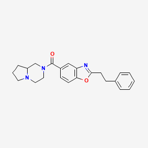 molecular formula C23H25N3O2 B6053910 5-(hexahydropyrrolo[1,2-a]pyrazin-2(1H)-ylcarbonyl)-2-(2-phenylethyl)-1,3-benzoxazole 