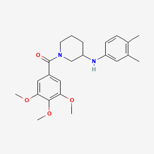 molecular formula C23H30N2O4 B6053927 N-(3,4-dimethylphenyl)-1-(3,4,5-trimethoxybenzoyl)-3-piperidinamine 