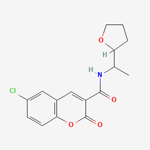 6-chloro-2-oxo-N-[1-(tetrahydro-2-furanyl)ethyl]-2H-chromene-3-carboxamide