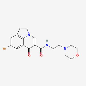 molecular formula C18H20BrN3O3 B6053957 8-bromo-N-[2-(4-morpholinyl)ethyl]-6-oxo-1,2-dihydro-6H-pyrrolo[3,2,1-ij]quinoline-5-carboxamide 