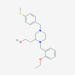 molecular formula C23H32N2O2S B6053985 2-{1-(2-ethoxybenzyl)-4-[4-(methylthio)benzyl]-2-piperazinyl}ethanol 