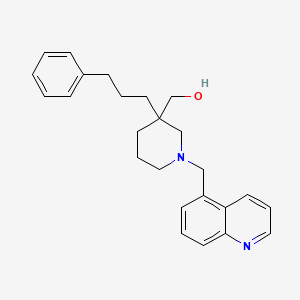 molecular formula C25H30N2O B6054012 [3-(3-phenylpropyl)-1-(5-quinolinylmethyl)-3-piperidinyl]methanol 