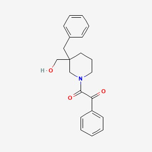 molecular formula C21H23NO3 B6054027 2-[3-benzyl-3-(hydroxymethyl)-1-piperidinyl]-2-oxo-1-phenylethanone 