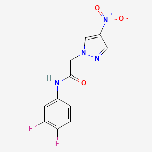 molecular formula C11H8F2N4O3 B6054051 N-(3,4-difluorophenyl)-2-(4-nitro-1H-pyrazol-1-yl)acetamide 