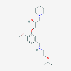 molecular formula C21H36N2O4 B6054060 1-(5-{[(2-isopropoxyethyl)amino]methyl}-2-methoxyphenoxy)-3-(1-piperidinyl)-2-propanol 