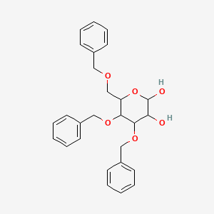 molecular formula C27H30O6 B6054070 3,4,6-tri-O-benzyl-L-mannopyranose 