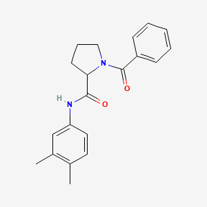 molecular formula C20H22N2O2 B6054078 1-benzoyl-N-(3,4-dimethylphenyl)prolinamide 