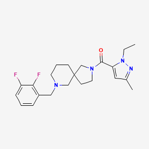 molecular formula C22H28F2N4O B6054146 7-(2,3-difluorobenzyl)-2-[(1-ethyl-3-methyl-1H-pyrazol-5-yl)carbonyl]-2,7-diazaspiro[4.5]decane 