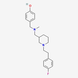 4-{[({1-[2-(4-fluorophenyl)ethyl]-3-piperidinyl}methyl)(methyl)amino]methyl}phenol