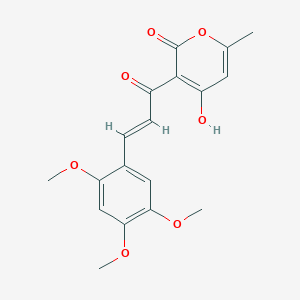 molecular formula C18H18O7 B6054159 4-hydroxy-6-methyl-3-[3-(2,4,5-trimethoxyphenyl)acryloyl]-2H-pyran-2-one 