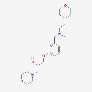 molecular formula C22H36N2O4 B6054166 1-[3-({methyl[2-(tetrahydro-2H-pyran-4-yl)ethyl]amino}methyl)phenoxy]-3-(4-morpholinyl)-2-propanol 
