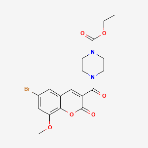 ethyl 4-[(6-bromo-8-methoxy-2-oxo-2H-chromen-3-yl)carbonyl]piperazine-1-carboxylate