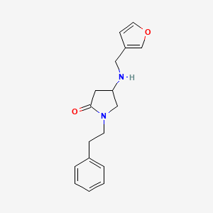 molecular formula C17H20N2O2 B6054185 4-[(3-furylmethyl)amino]-1-(2-phenylethyl)-2-pyrrolidinone 