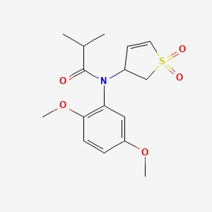molecular formula C16H21NO5S B6054193 N-(2,5-dimethoxyphenyl)-N-(1,1-dioxido-2,3-dihydro-3-thienyl)-2-methylpropanamide 