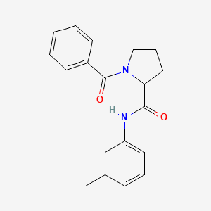 molecular formula C19H20N2O2 B6054200 1-benzoyl-N-(3-methylphenyl)prolinamide 