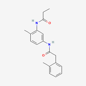 molecular formula C19H22N2O2 B6054208 N-(2-methyl-5-{[(2-methylphenyl)acetyl]amino}phenyl)propanamide 